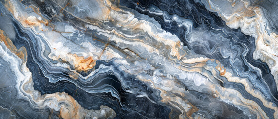 A panoramic high-resolution image showcasing the intricate details and vibrant colors of a marble stone's surface texture