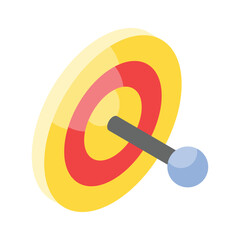 Have a look at this visually perfect icon of dartboard, target, aim, objective vector design
