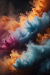 Colorful clouds in the sky. 3d rendering, 3d illustration.