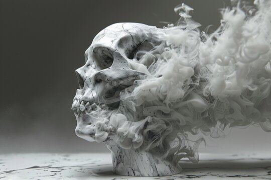 Skeleton Smoking A Creepy Cool Trend Generative AI