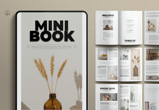 Mini Book Brochure Template