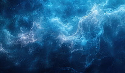 Fototapeta na wymiar Blue smoke background for graphics use. Created with Ai
