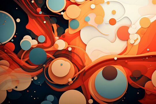 An HD image of a graphics background adorned with abstract elements, seamlessly blending together to form a visually pleasing and modern composition.