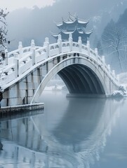 Bridge Crossing Over a River