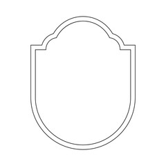 Minimal frame element for decorative greeting card, invitation or template	