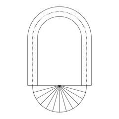 Minimal frame element for decorative greeting card, invitation or template	