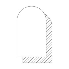 Minimal frame element for decorative greeting card, invitation or template	