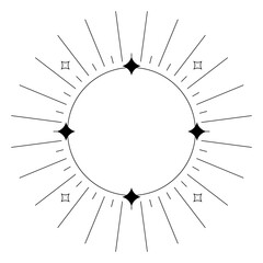 Minimal frame element for decorative greeting card, invitation or template	