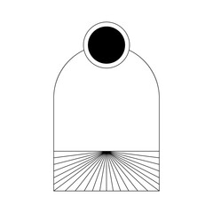 Minimal frame element for decorative greeting card, invitation or template	