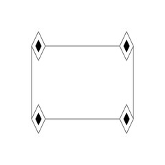 Minimal frame element for decorative greeting card, invitation or template	