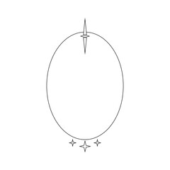 Minimal frame element for decorative greeting card, invitation or template	