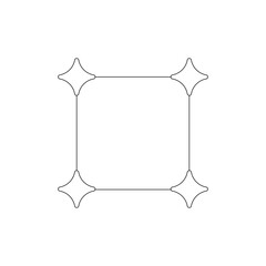 Minimal frame element for decorative greeting card, invitation or template	
