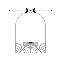 Minimal frame element for decorative greeting card, invitation or template	