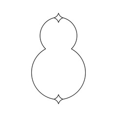 Minimal frame element for decorative greeting card, invitation or template	