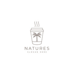 nature travel minimal logo design graphic vector