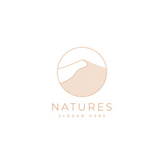 nature travel minimal logo design graphic vector