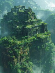 Tall Building Towering Over Forest