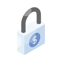 Get this visually appealing vector of financial security, ready to use icon of secure investment