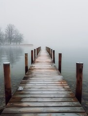 Fototapeta premium Wooden Dock Over Water
