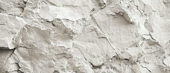 This image showcases a white crackled paint on a rough surface, symbolic of aging and worn-out beauty