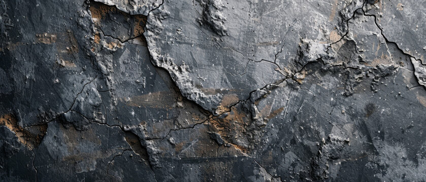 A close-up image of a dark wall with natural cracks and textures, resembling despair and abandonment