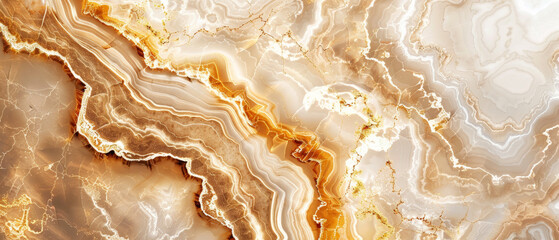 Rich golden patterns flow through the creamy marble texture in this luxurious and opulent image
