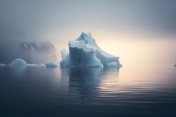 Gordijnen an iceberg in the water © Constantin