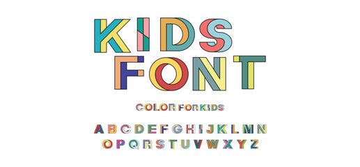 Kids Abstract modern urban alphabet fonts. Typography sport, technology, fashion, digital, future creative logo font. vector illustration