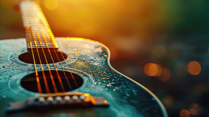 Naklejka premium Background for a music festival or outdoor concert invitation, inspiration for a card, poster, flyer or similar with copy space