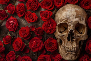 Roses and Bones A Timeless Love Story Generative AI