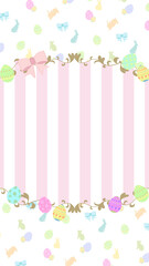 イースター用のかわいいフレーム背景　パターン背景