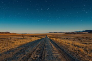 Naklejka premium Desolate Dirt Road in Remote Location