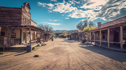 Western old ghost town