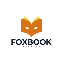 FOX BOOK WILDLIFE LOGO VECTOR ICON ILLUSTRATION
