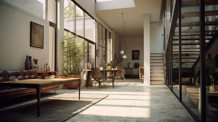 Obraz premium Modern interior 3d design concept