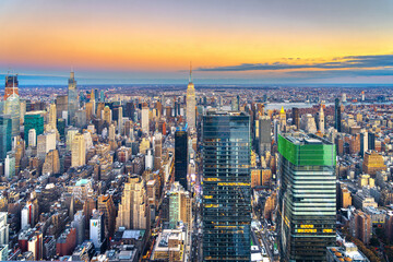 New York City, New York, USA Skyline at Twilight