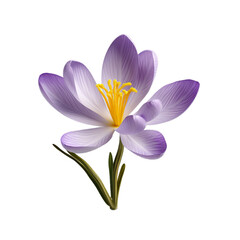 crocus isolated on transparent background, png