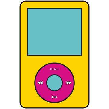Vintage pop colour iPod classic vector icon