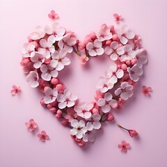 Obraz premium Blossoming Love: A Captivating Celebration of Valentine's Day with Vibrant Flowers