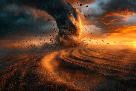 Enormous Tornado Emerges From Sky