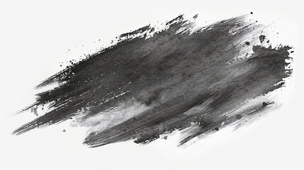 Black watercolor stain, design element. Generative AI