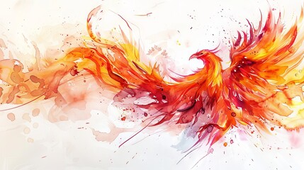 Obraz na płótnie Canvas artistic drawing phoenix