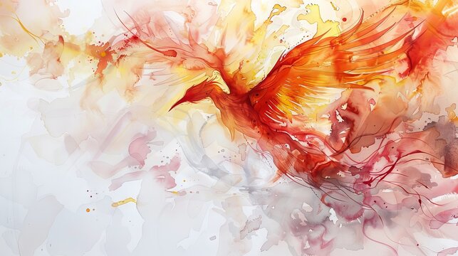 artistic drawing phoenix