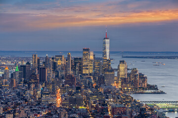 New York City, New York, USA Skyline at Twilight - 747247352