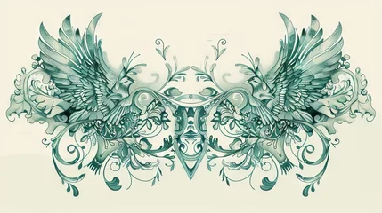 Photo sur Plexiglas Papillons en grunge Tattoo design