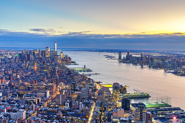 New York City, New York, USA Skyline at Twilight