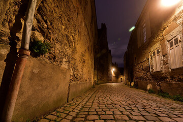 Angers, France. Morning scene of the old town. December 29, 2023.
