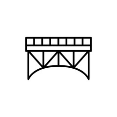 Bridge outline icons, minimalist vector illustration ,simple transparent graphic element .Isolated on white background