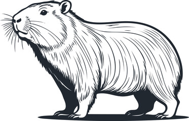 Capybara, vector illustration - 747248935