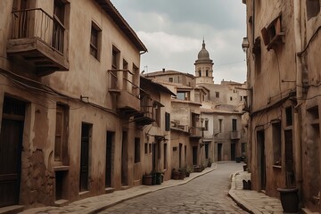 Fototapeta na wymiar Panoramic view of the old town of Toledo, Spain.